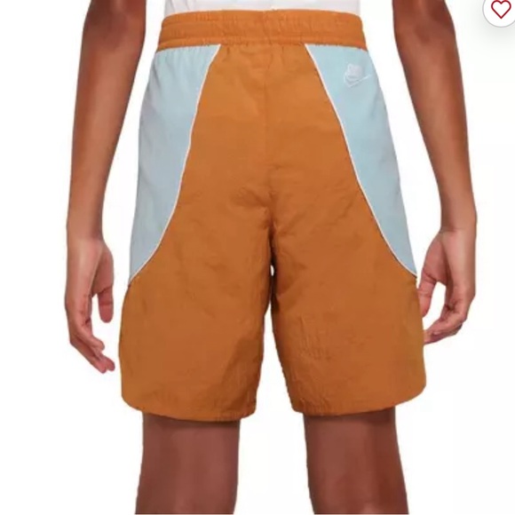 Nike Big Kids' Sportswear Amplify Woven Shorts/Swim shorts Orange/Light … - Picture 2 of 12